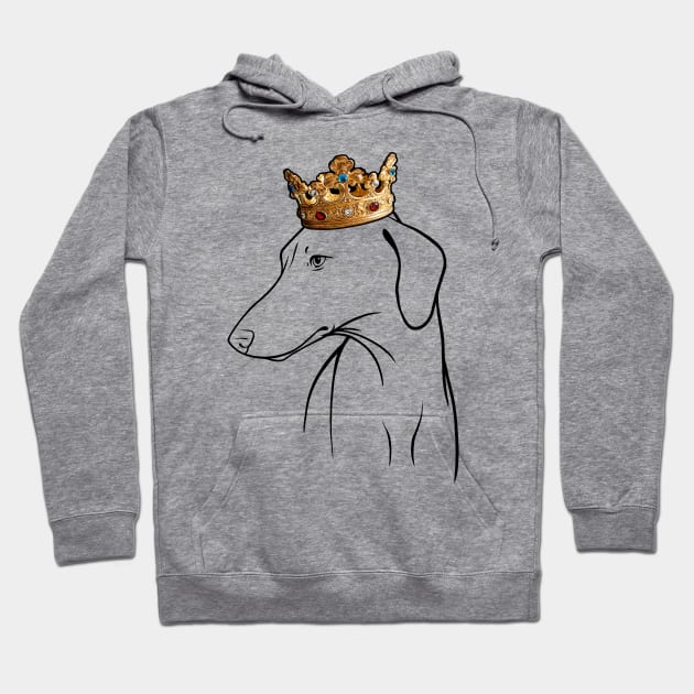 Azawakh Dog King Queen Wearing Crown Hoodie by millersye